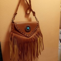 Faux Leather  Purse. W/Adjustable Strap