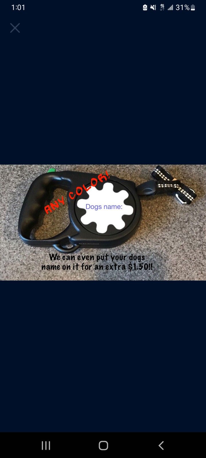 Retractable Dog Leash 1 FOR $7 OR 2 FOR $10