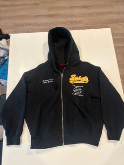 Black Supreme "Salvation" zip-up hoodie
