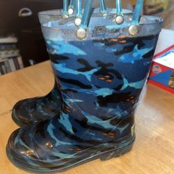 Western Chief Toddler Size 10 Rain Boots Sharks 