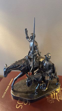 Vintage Toledo Spain Don Quixote & Sancho Panza Bronze Statue – Toledo Souvenir