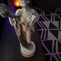 RARE G. Armani Lady With Peacock Figurine 
