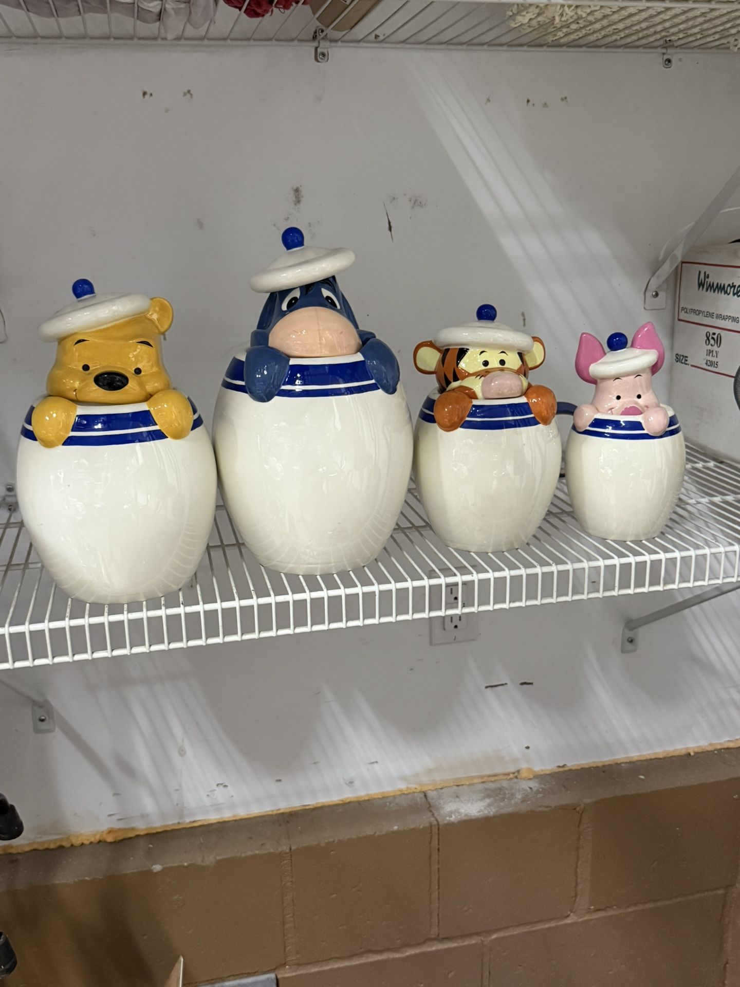 Vintage Winnie The Pooh Cookie Jar Set