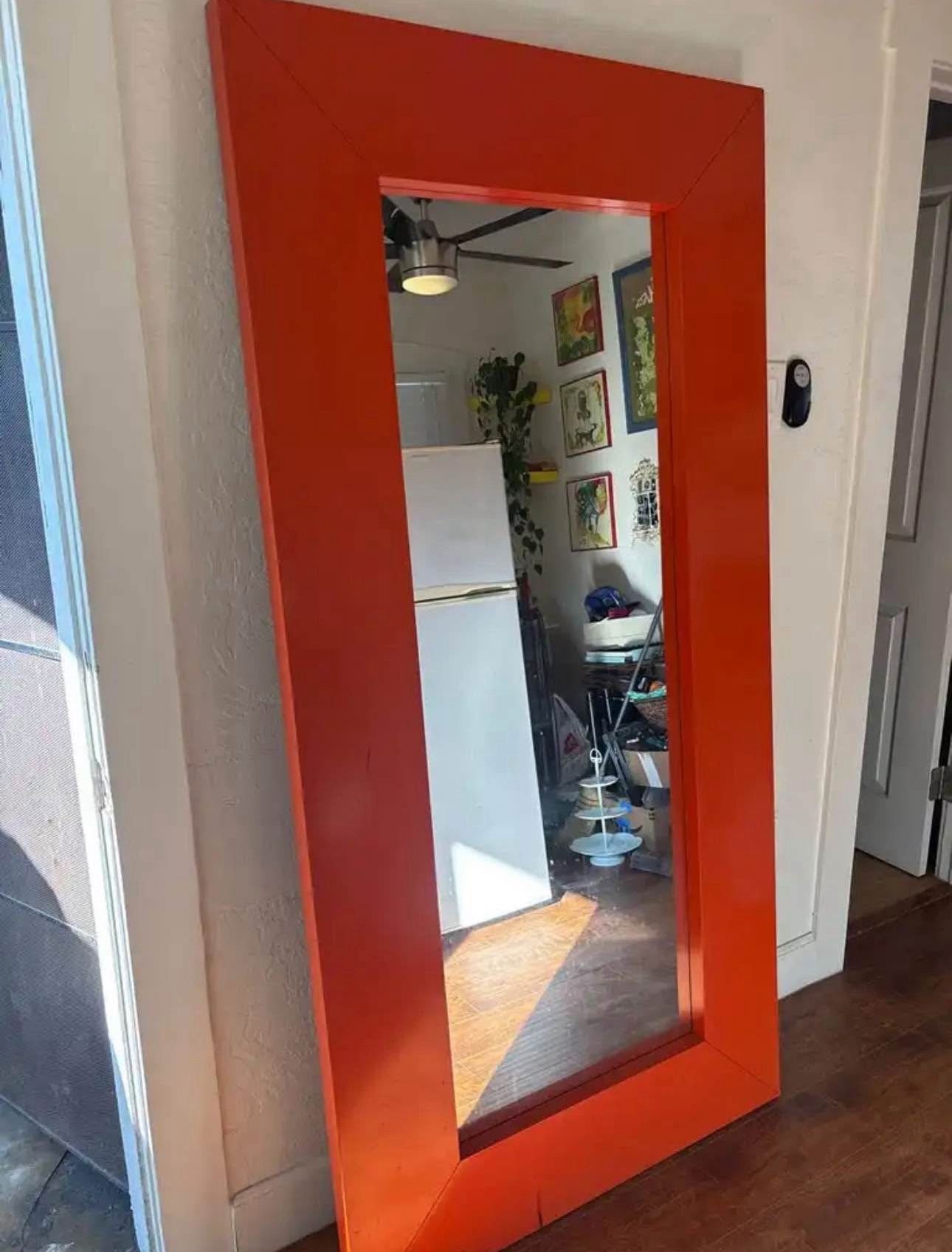 Large Orange Mirror