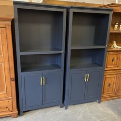 Blue Bookshelf Cabinet Bookshelves Cabinets (in Store)