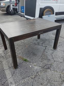 Large Brown Wooden Dining Room Table