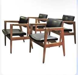 MCM gunlocke arm chairs lobby waiting room cafe side guest office chairs