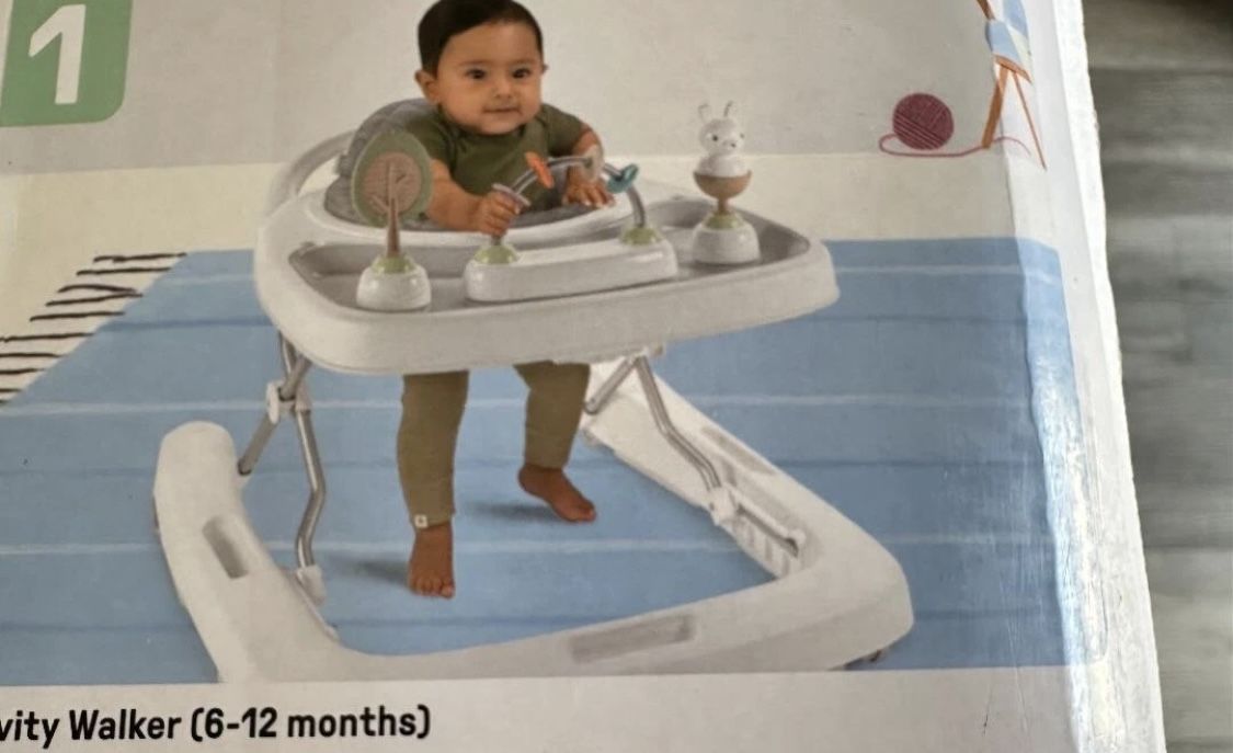 NEW Ingenuity Step & Sprout 3-in-1 Foldable Baby Activity Walker with Removable Toys New, Open Box