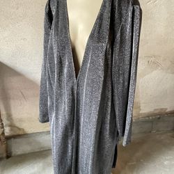 Unique Black Sparkle Long-Sleeved Festival Robe