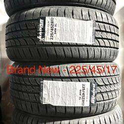 (4) - 225/45/17 Radar Dimax AS-8 Tires