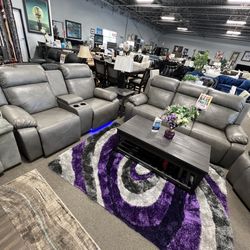 3pc Gray Reclining Set🩶✨ Easy Purchase Available ✅