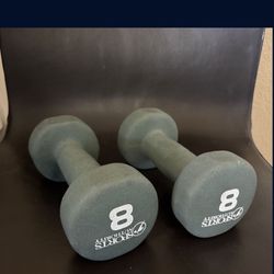 Set Of 2 New 8-Pound Dumbells Dumbbells Hand Weights