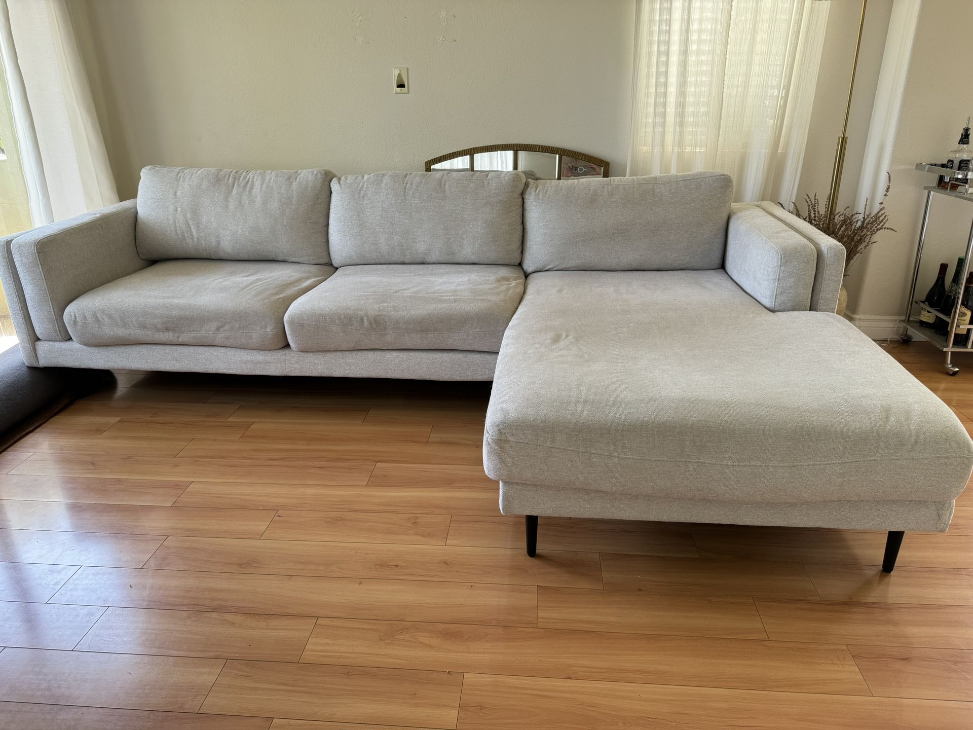 Luxurious Beige Sectional Sofa