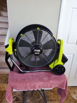 Ryobi 40V HP Brushless Cordless Hybrid 18 in. WHISPER SERIES Misting Air Cannon (Tool Only-no battery or charger included.