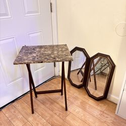 Side Table 2 Pairs Of Mirrors 