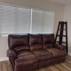 💺 Reclining Leather Sofa, Chair & Corner Shelf Set – $175 OBO (Pickup Only – Must Go!)
