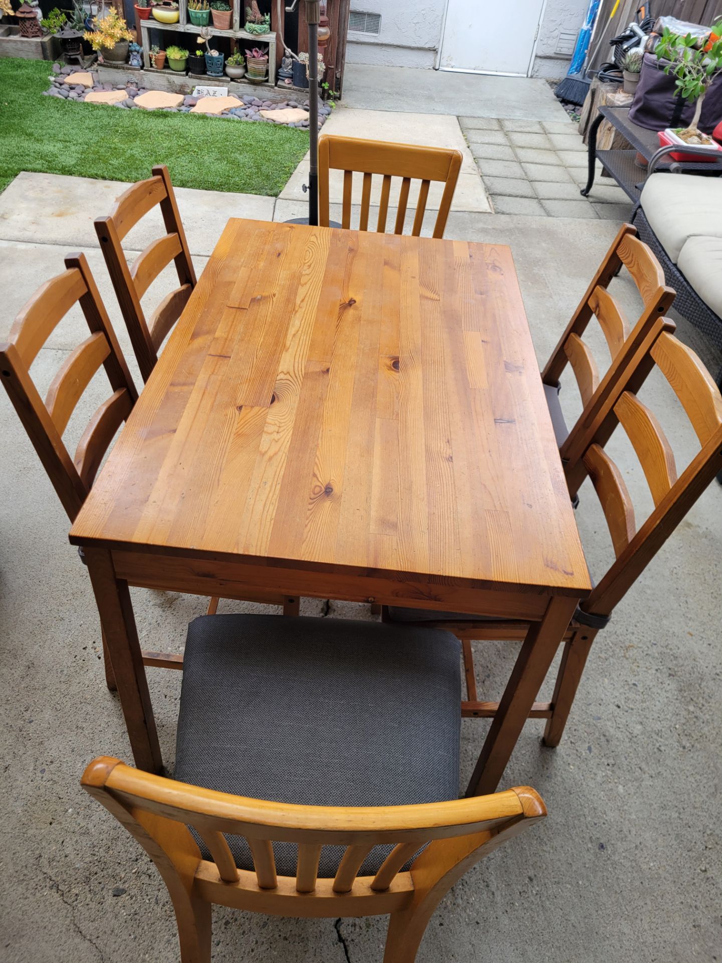 Dining table and chairs