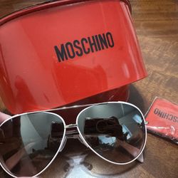 Pink Aviator Moschino Sunglasses 