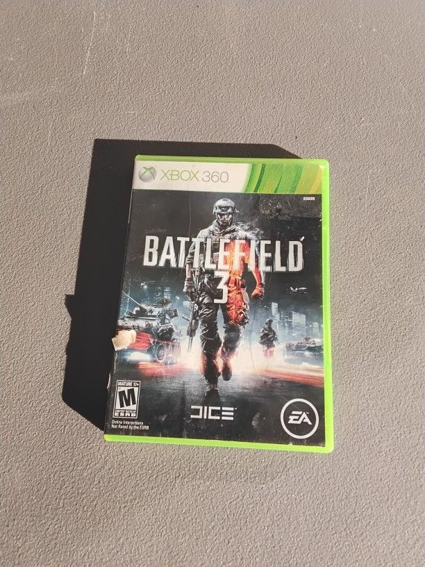 Xbox 360 Game, Battlefield 3 ( Multi-player And Single Player Discs) In Original Package
