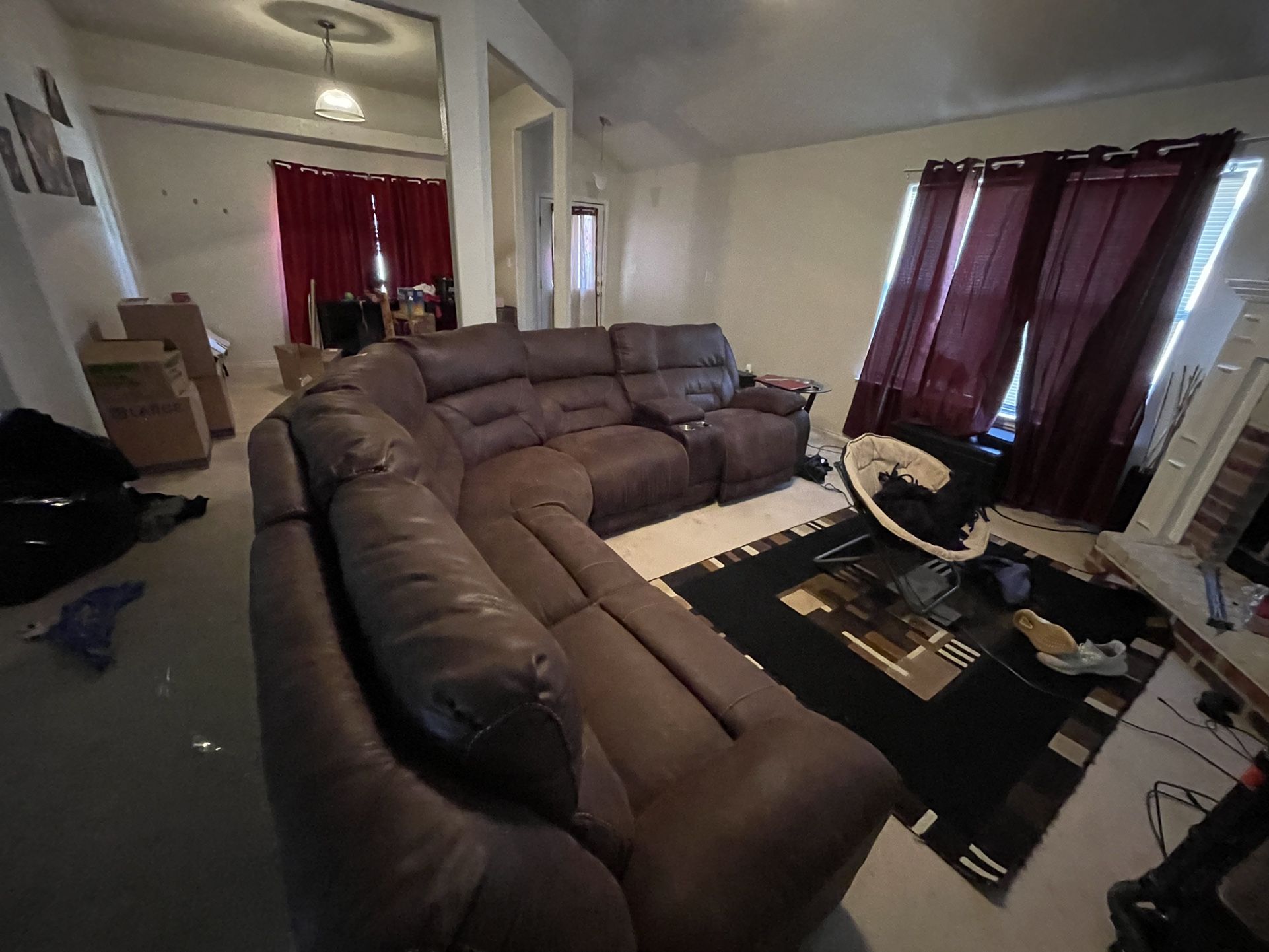 Section Recliner Couch 