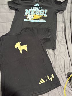 2 boys Adidas Messi soccer t-shirts sz Large 14 / 16