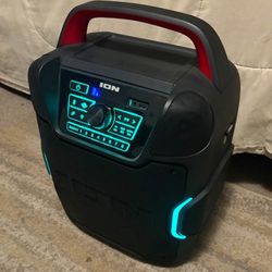 Ion Pathfinder 320 All-Weather Bluetooth Party Speaker – 200W, 320° 5-Speaker Sound, 100hr Battery, LED Lightsu