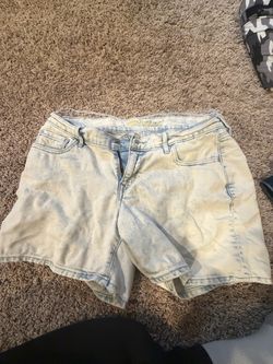 Acid Wash Denim Jean Shorts