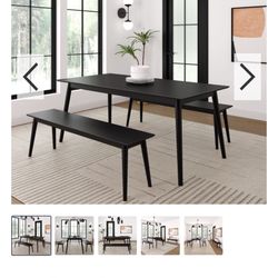Dining Table With 2 Benches Like New 