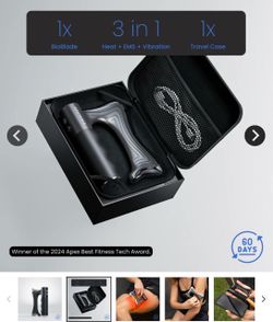 BioBlade 3-in-1 Heat EMS Vibration Massager with Travel Case