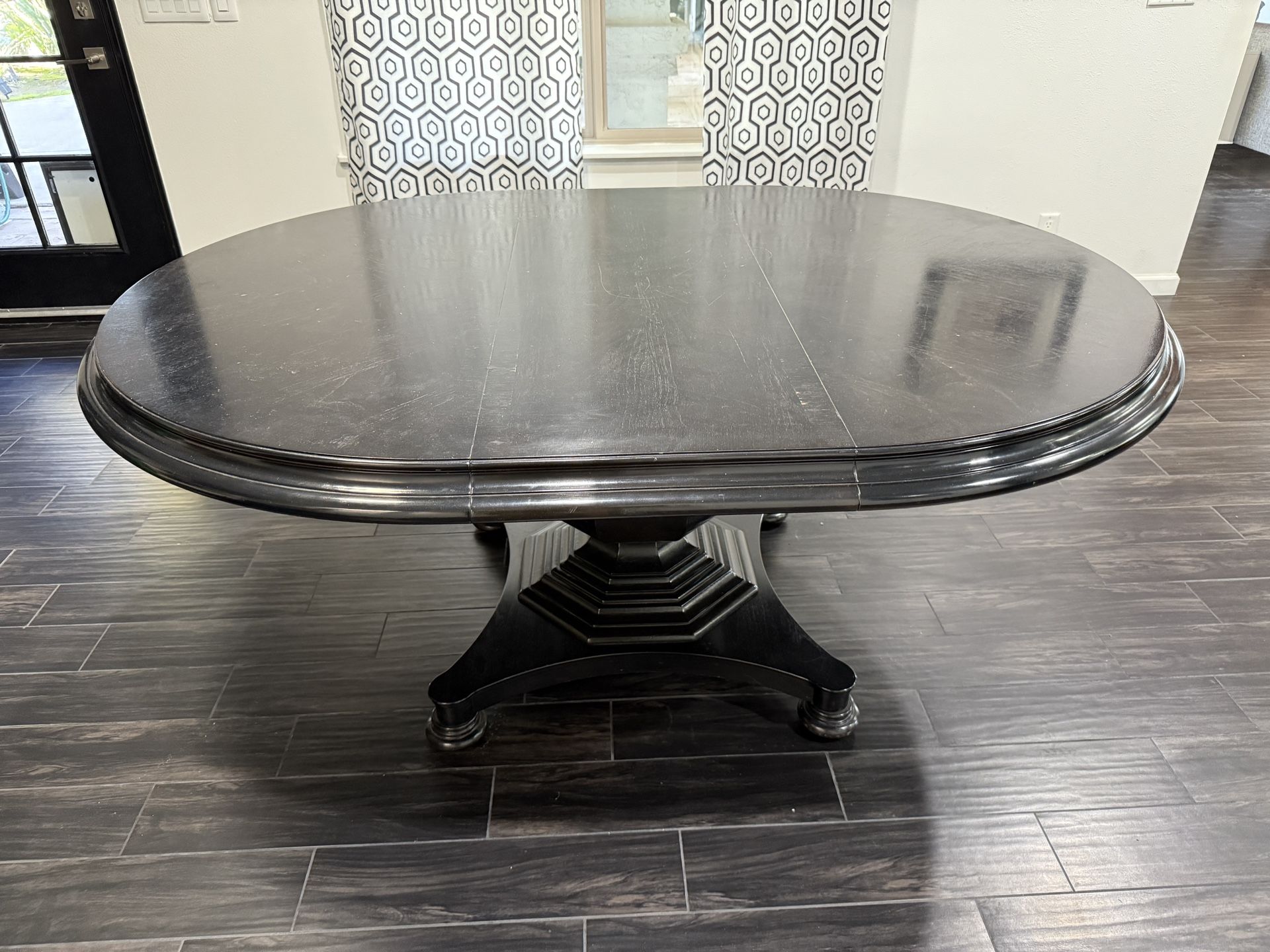 Black Wood Dining Table 