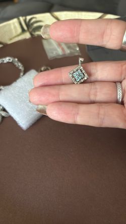 Aquamarine sterling silver