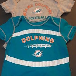 Miami Dolphins 3-piece Creeper Set