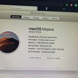 Apple Macbook Air 13” 2014