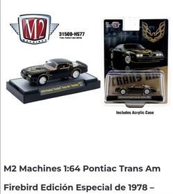 M2 1.64 toys  Pontiac 1978 Trans Am