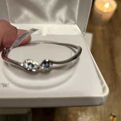 Girl Bracelet W/ Blue Pearl 