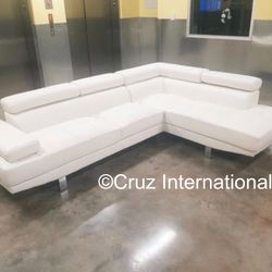 New White Sectional Sofa Couch 