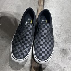Black Checked Vans 