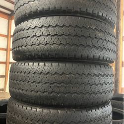 275 70 18 GOODYEAR   MATCHING SET  LOAD RANGE “E”  $150 for the set