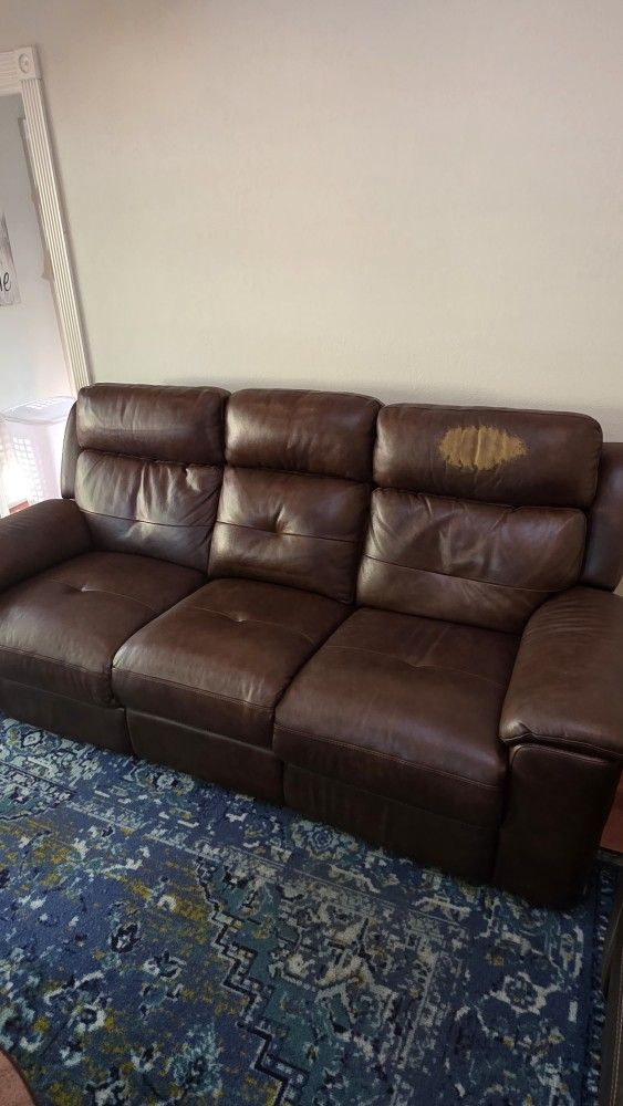 Reclining Leather Sofa