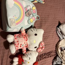 Hello Kitty Bag + Plushies 