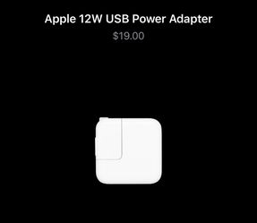 Apple 12w power adapter