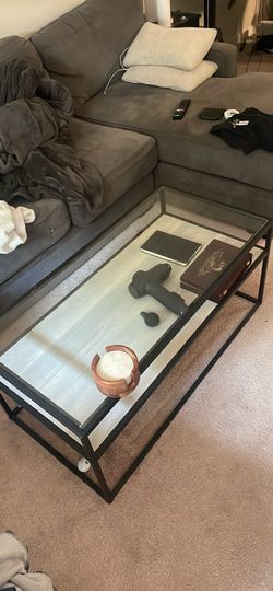 Glass coffee table