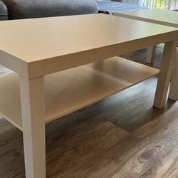 Coffee & Side Table Bundle White