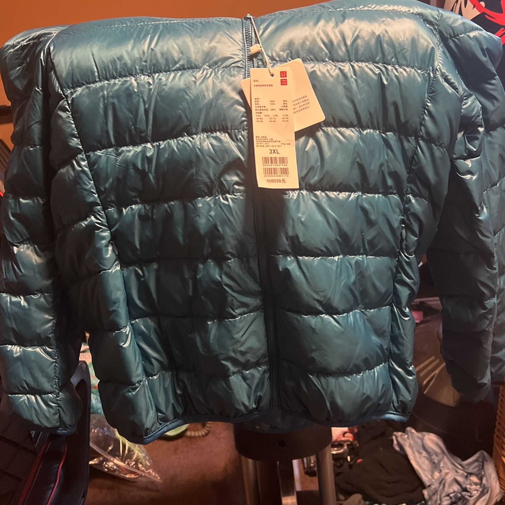 Teal Coat Brand New Tags On It