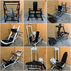 Tons Of Gym Equipment- Squat Rack, Benches, Treadmills, Leg Press, Chest Press, Elliptical, Spin Bikes, Smith, Cybex, Nautilus, Precor Hammer Strength
