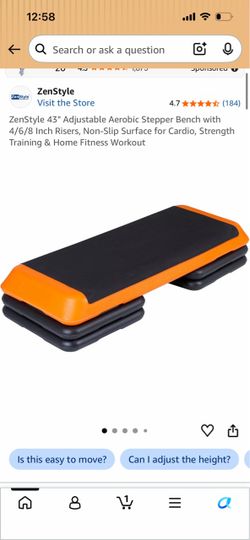 Adjustable Aerobic Stepper Bench