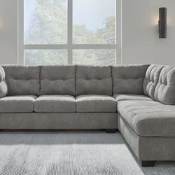 Marleton Gray 2-Piece Sectional with Chaise (Sofa, loveseat, Sectional options