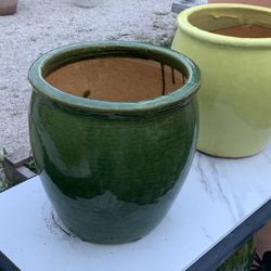 Glazed Ceramic Pot Planter 9.5"Hx9"W