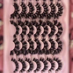 21 pairs of eyelashes 20mm