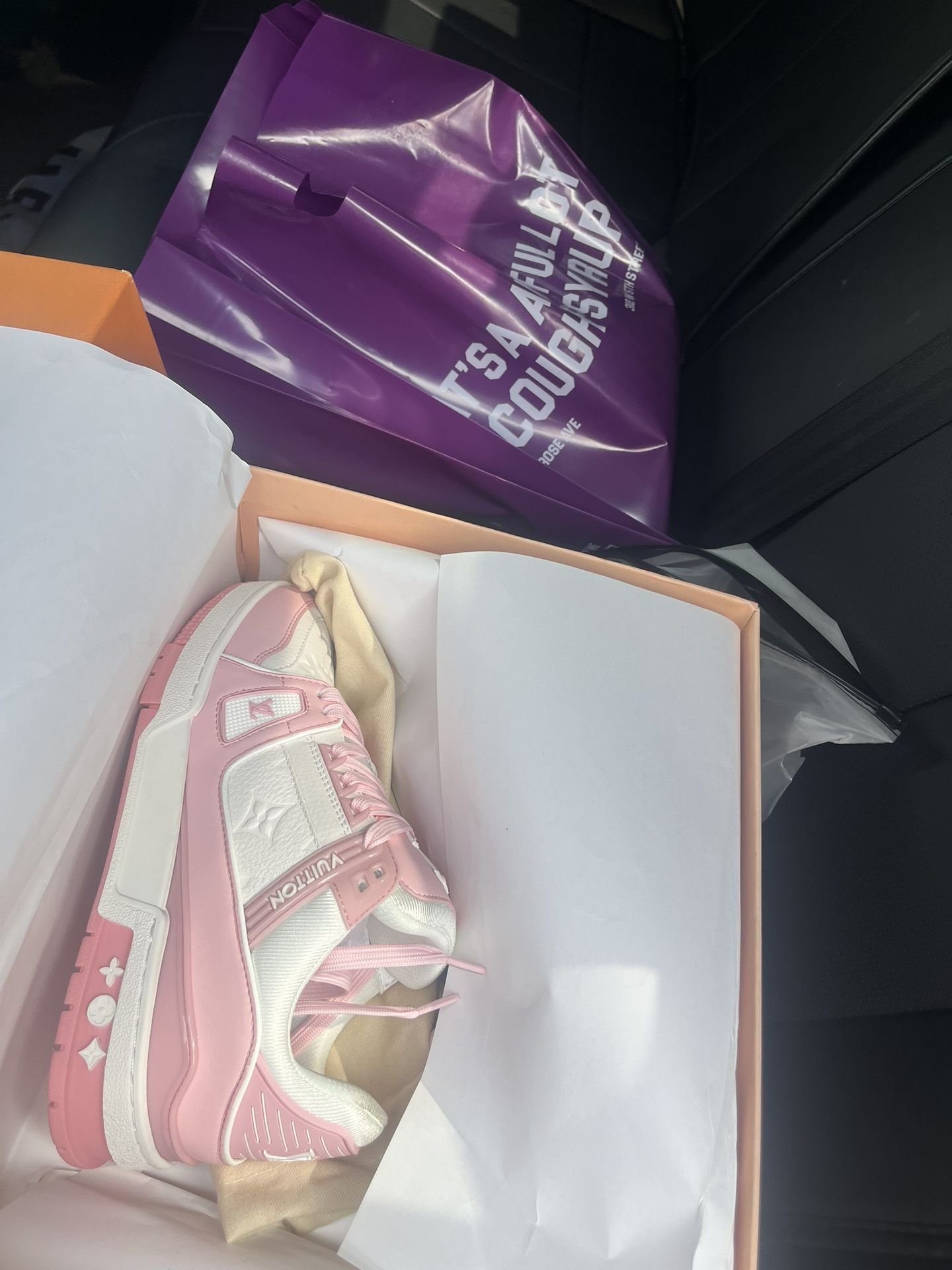 authentic pink Louis Vuitton shoes